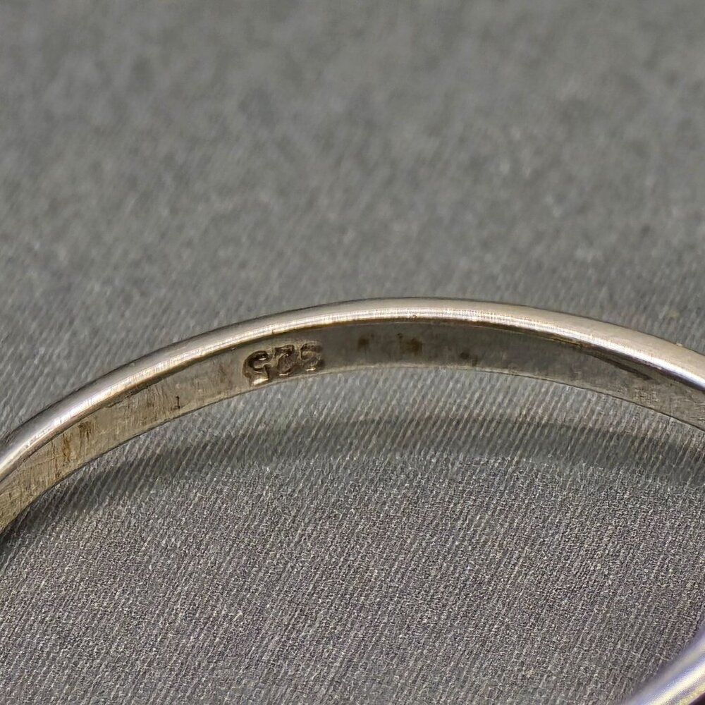 VTG Sterling Silver Wave Ring Size 8 Openwork Minimalist Abstract Wire Design - Picture 5 of 7